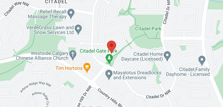 map of 58 Citadel Crest Circle NW